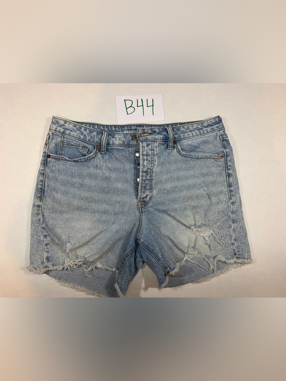 Old Navy Faded Light Blue Distressed Denim Cutoff Shorts